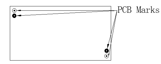 在有貼片的PCB板上，為提高貼片元件的貼裝的準確性，一般要求在貼片層對角端放置兩個校正標記(MarkS)點