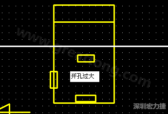 PCB設(shè)計時后焊元件焊盤開孔過大容易使焊錫流進(jìn)插座造成短路。