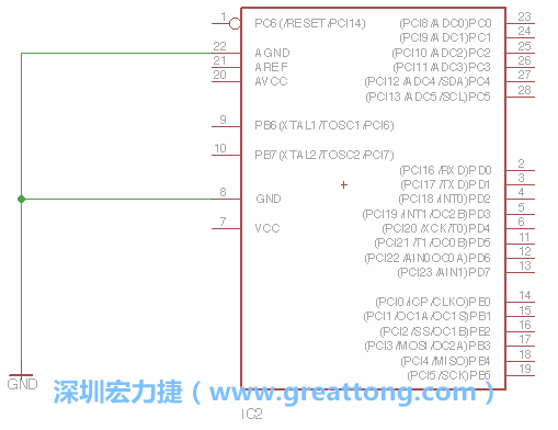 排針的用途是連接微控制器的輸出和輸入，它提供了一個平臺給焊線和針腳。